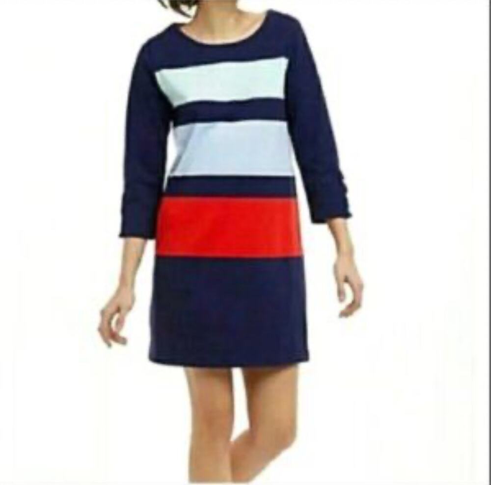Anthropologie Allihop Mod Rugby Stripe Knit Dress Women's Small S KB324